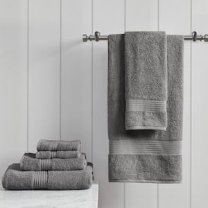 Organic 6-Piece Charcoal Cotton Bath Towel Set