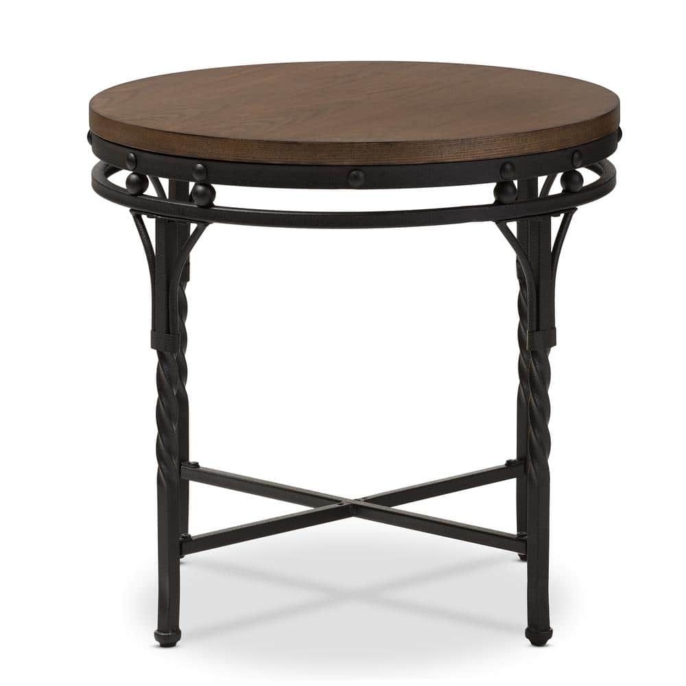 Baxton Studio Austin Vintage Industrial Antique Bronze Round End Table Baxton Studio Austin Vintage Industrial Antique Bronze Round End Table