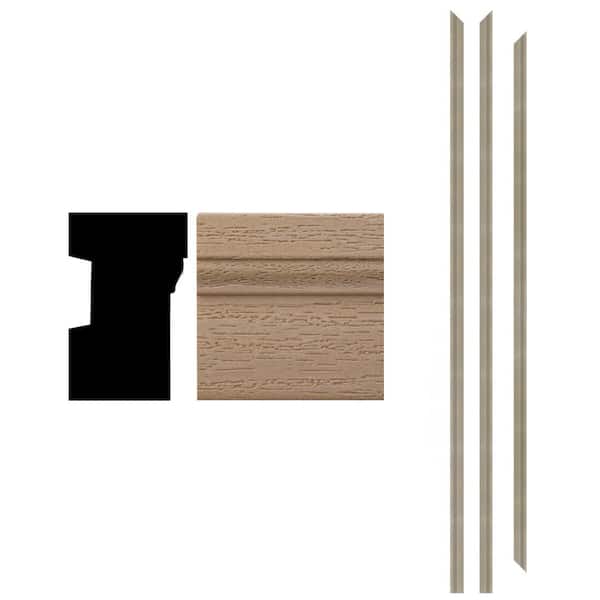 180 1-1/4 in. x 2 in. x 83-1/2 in. Primed Woodgrain Composite Patio Brickmould Kit (3-Piece)