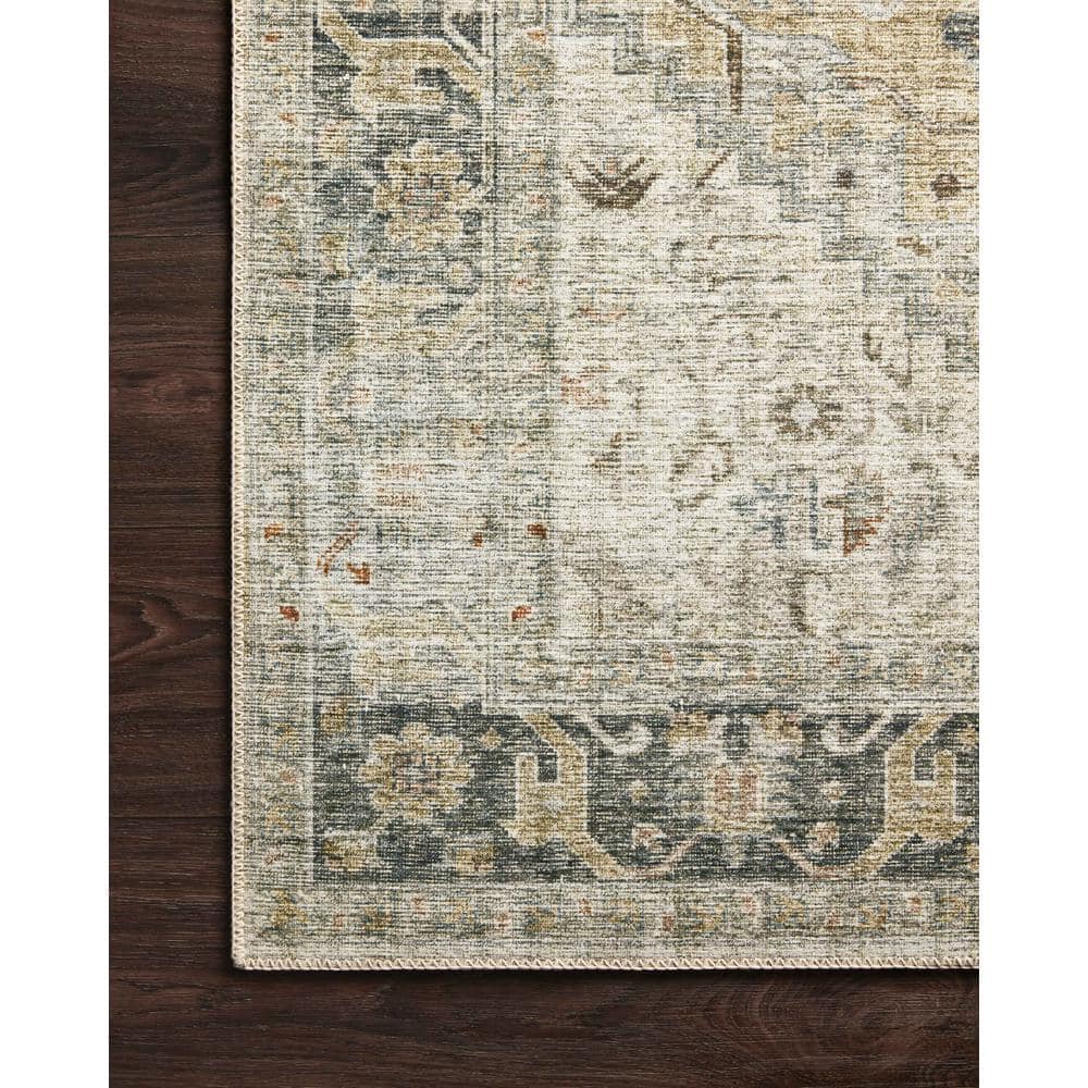 Gray Oriental Synthetic Runner Rug 2'-6" x 7'-6"