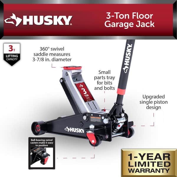 Husky 3 Ton Garage Jack HD00107NUJ-HV-TH - The Home Depot