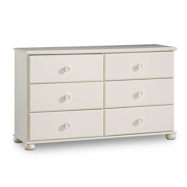 South Shore Sand Castle 6-Drawer Dresser in Pure White