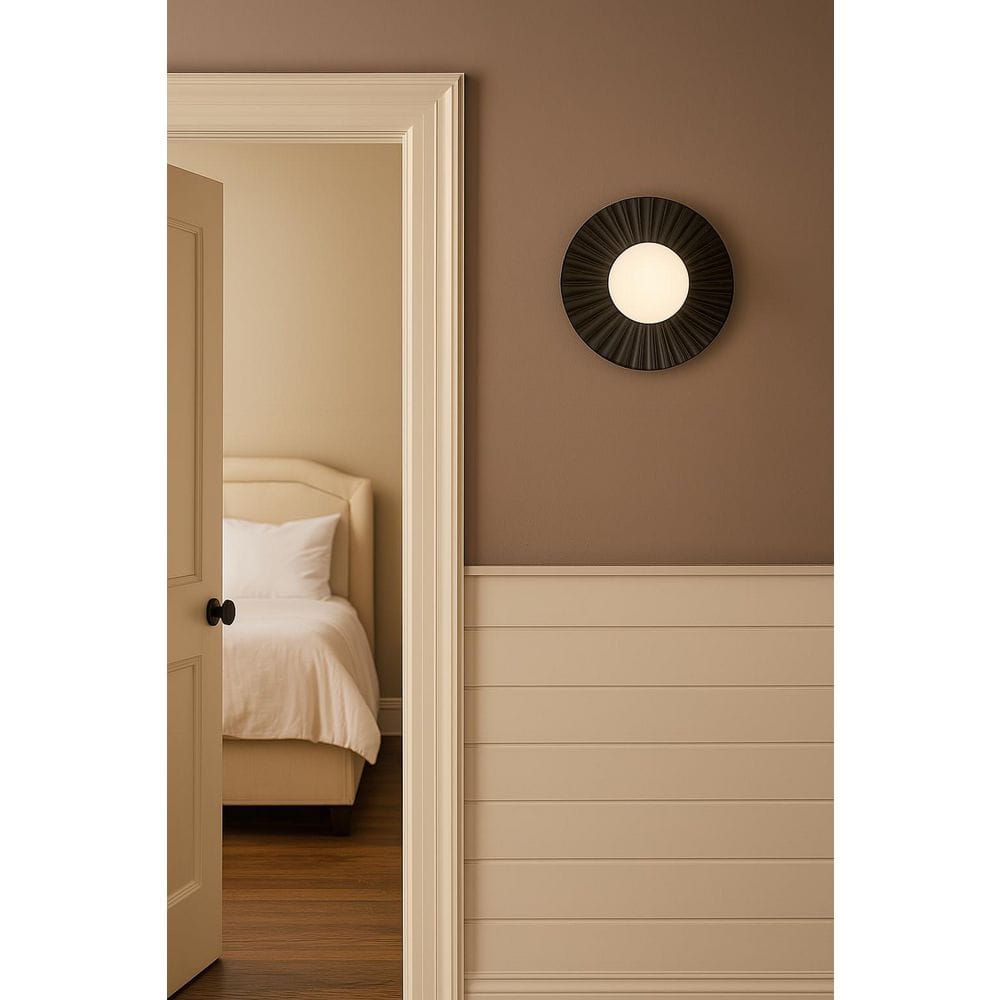 Stevie 9.75 in. 1 Light Black Flush Mount price history on PriceWatchPro