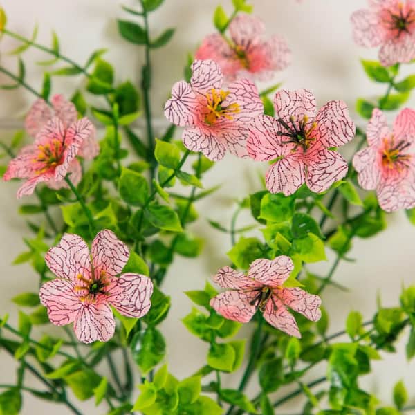 Nearly Natural 13 in. Pink UV Resistant Artificial Daisy Bush
