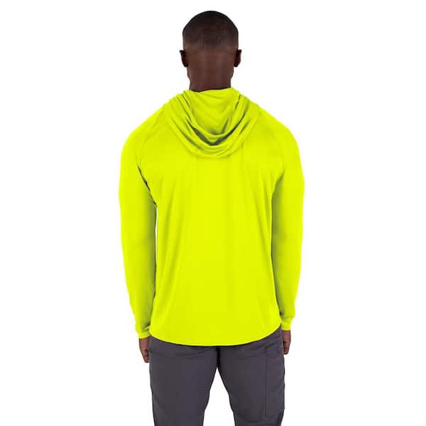 Milwaukee Men's WORKSKIN Yellow XL Hooded Sun Shirt M550Y-XL - The