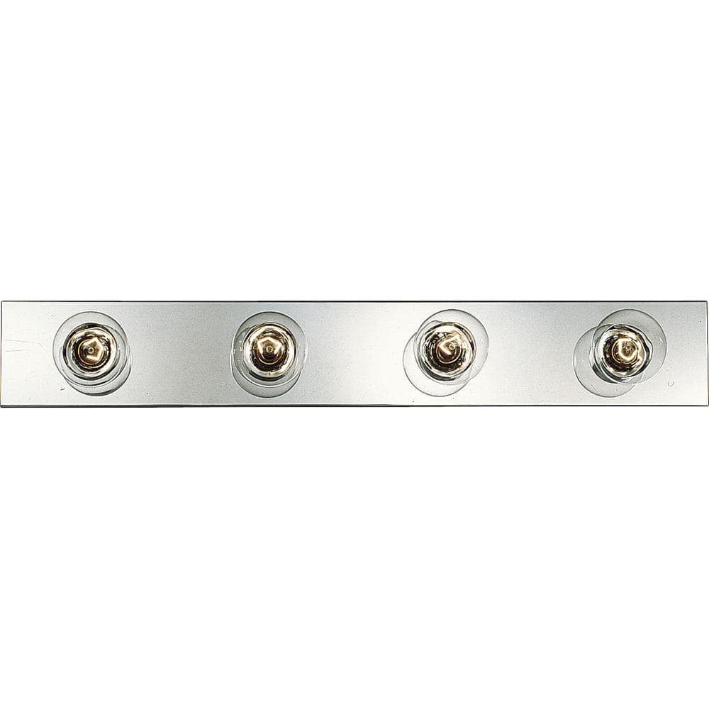 Broadway Collection 4-Light Polished Chrome Traditional Bath Vanity Light