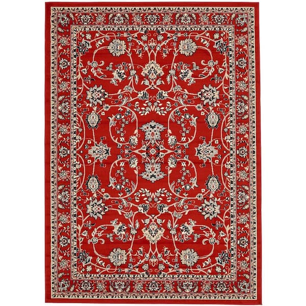 Unique Loom Sialk Hill Washington Red 7' 0 x 10' 0 Area Rug