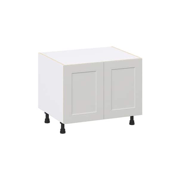 J COLLECTION Galveston 30 in. W x 24 in. D x 34.5 in. H Assembled Shaker Apron Front Sink Base Kitchen Cabinet in Light Grey
