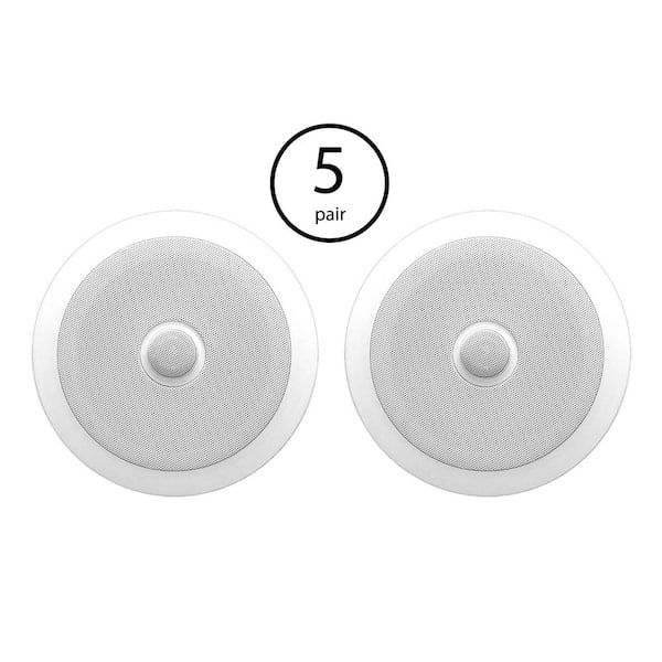 Pyle 6.5 in. 250-Watt 2 Way In Wall/Ceiling Home Speaker System (5-Pair)