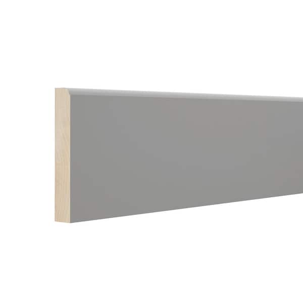 Hampton Bay Designer Series 4.5x96x0.625 in. Base Board Molding in Heron Gray
