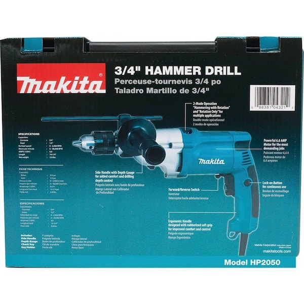 Makita HP2050 3/4 2 Speed Hammer Drill With Case for sale online 