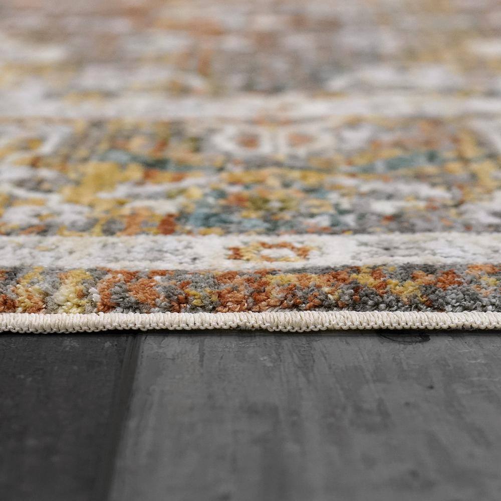 Skyler 5x8 Gray and Copper Synthetic Rectangular Rug