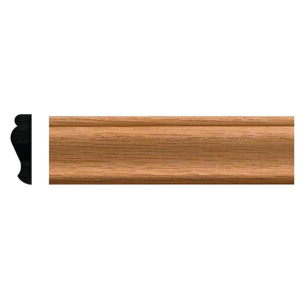 Ornamental Mouldings 3/8 in. x 1-1/4 in. x 96 in. Red Oak Colonial Trim Panel Moulding