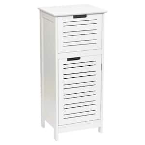 Miami 14.7 in. W x 11.13 in. D x 32.12 in. H Freestanding Bath Linen Cabinet with 2 Shelves in White