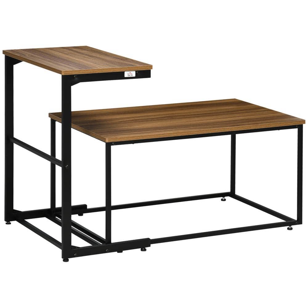 Modern Black Loop-Legged Nesting Coffee Table Set