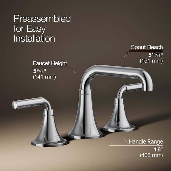 KOHLER Tone 8 in. Widespread Double Handle Bathroom Faucet in