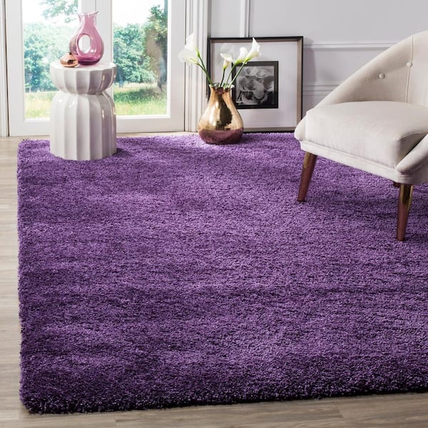 Milan Shag 10 ft. x 14 ft. Purple Solid Area Rug