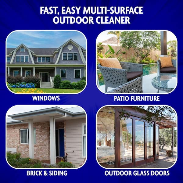 32 fl. oz. Blue Bottle Outdoor Glass Cleaner Sprayer (8-Pack)