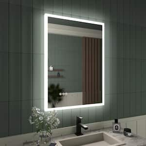 22 in. W x 30 in. H Frameless LED Single Bathroom Vanity Mirror in Polished Crystal