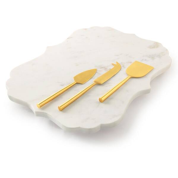 Marble Stone and Wood Board Premium Cheese Board Knife Set Cheese