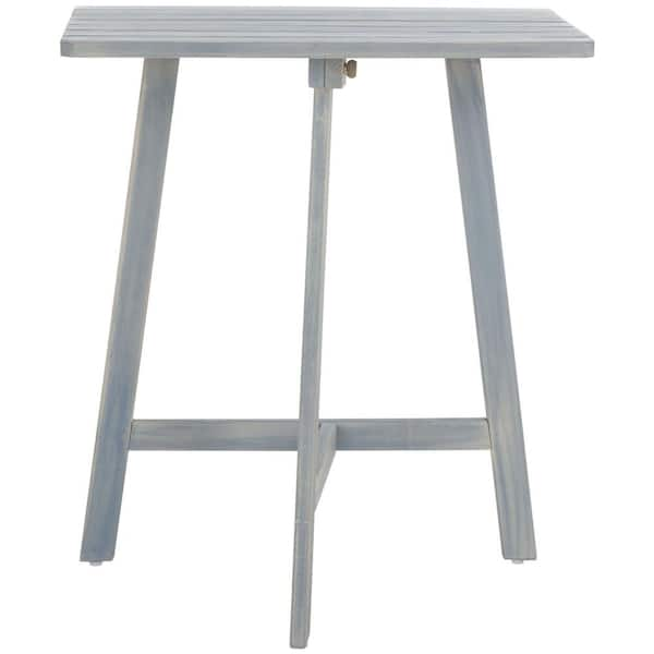 SAFAVIEH Benton Ash Gray Square Wood Outdoor Side Table PAT6755C - The ...