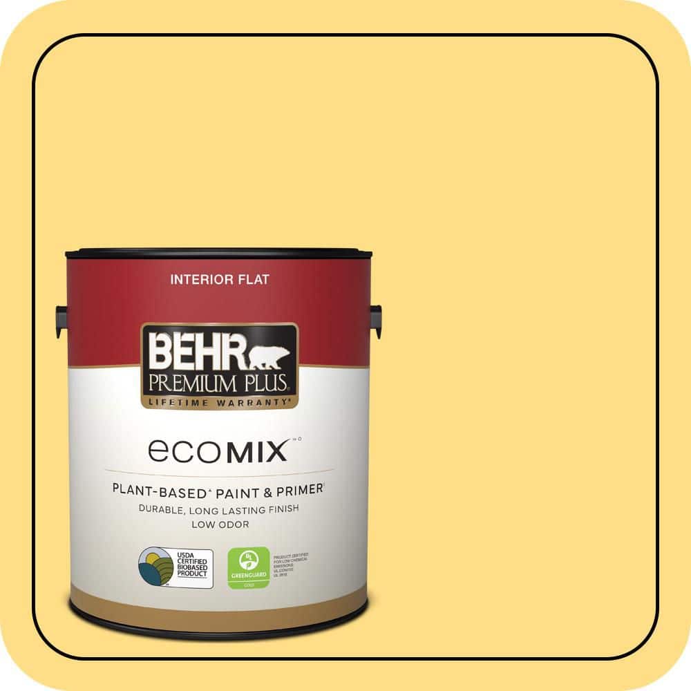1 gal. #330B-5 Yellow Corn Flat EcoMix Plant-Based Interior Paint & Primer price history on PriceWatchPro