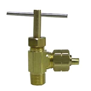1/4 in. OD Compression x 1/8 in. MIP Brass 90-Degree Elbow Valve Fitting