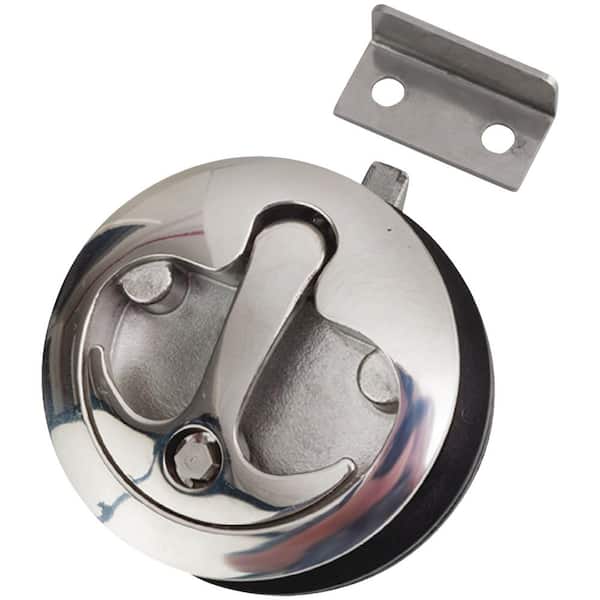 Unbranded Non - Locking Non - Watertight T - Handle Slam Latch, Investment Cast 316 Stainless, 1/8 in. Fastener, 2 in. Diameter