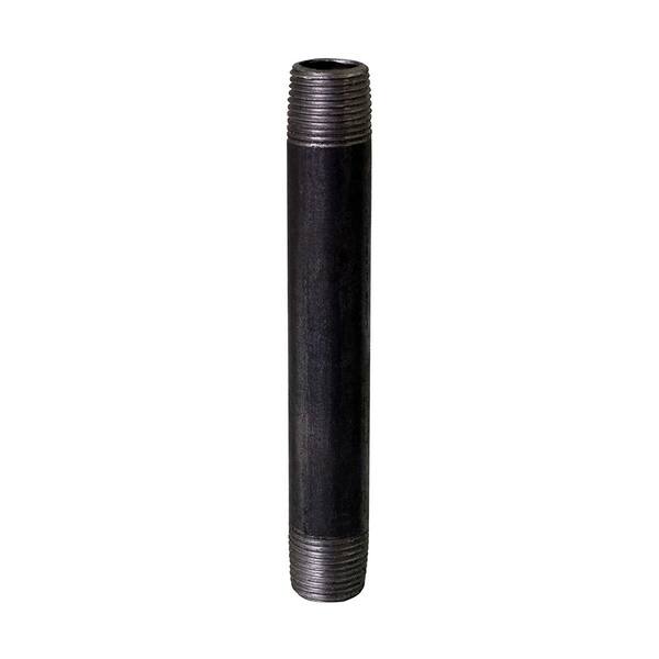 The Plumber's Choice Black Steel Pipe, 2 in. x 8 in. Nipple