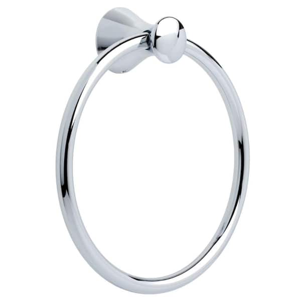 Franklin Brass Somerset Wall Mount Round Closed Towel Ring Bath Hardware Accessory in Polished Chrome