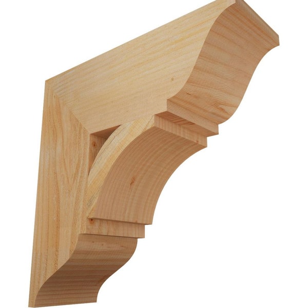Ekena Millwork 6 in. x 18 in. x 18 in. Douglas Fir Thorton Traditional Rough Sawn Bracket