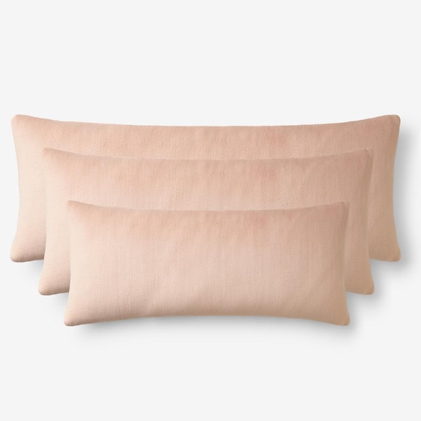 Company Plush Rose 12 in. x 21 in. Lumbar Decorative Pillow Cover