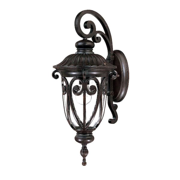 Acclaim Lighting Naples Collection 1-Light Marbleized Mahogany Outdoor Wall Lantern Sconce