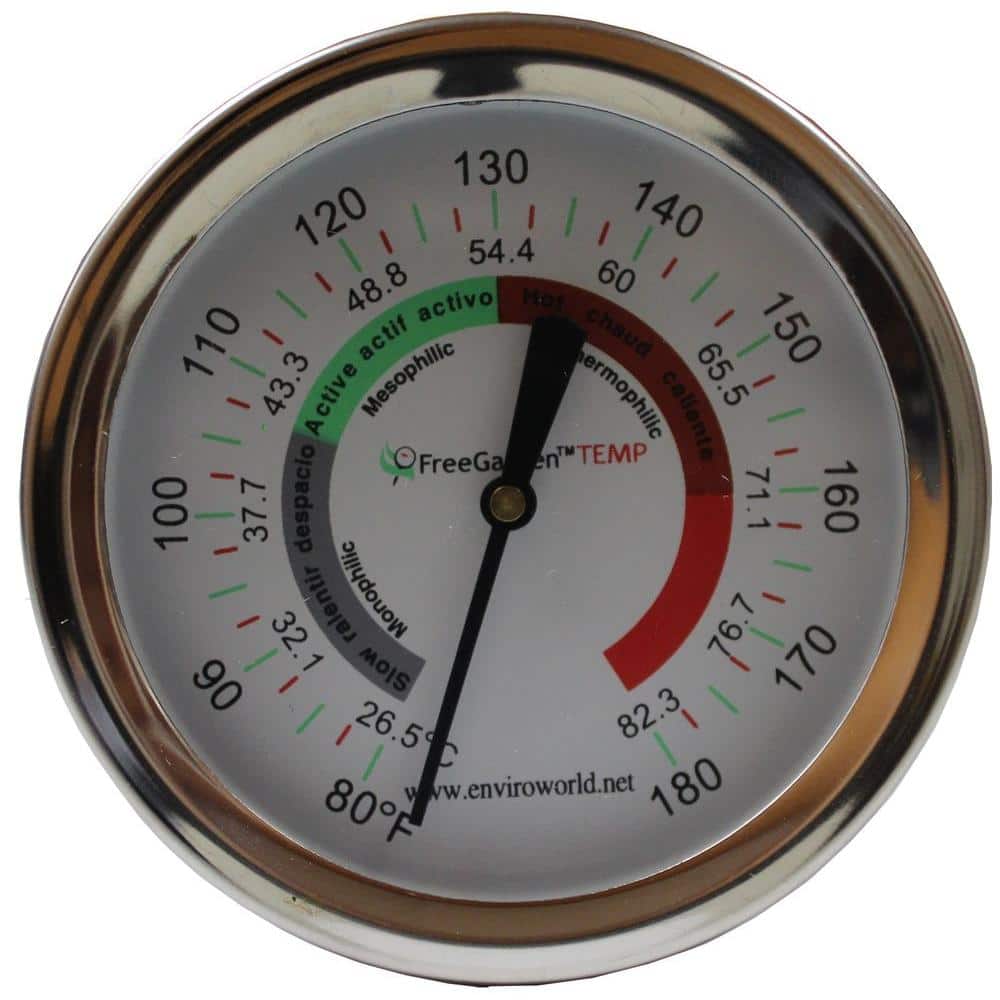 Long Stem Compost Soil Thermometer - Fast Response Stainless Steel 20 Inch Measuring Probe Fahrenheit And Celsius I.1268144132