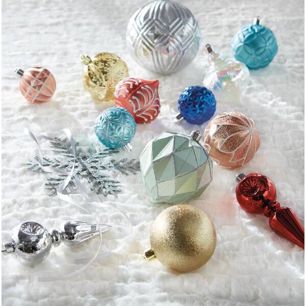 Home Accents Holiday - Snowtop Dazzle 60 mm Assorted Ornament Set (101-Count)