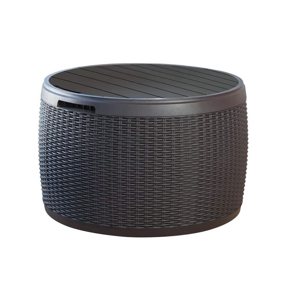 Circa 37 Gal. Deck Box Compact Durable Resin Plastic Grey Outdoor Storage for Patio Lawn and Garden price history on PriceWatchPro
