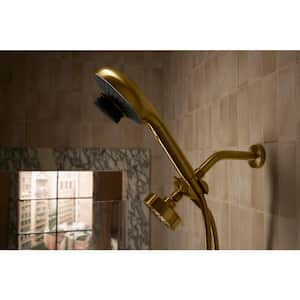 Spaviva 2-Spray Wall Mount Handheld Shower Head with Cleansing Device 1.75 GPM in Vibrant Brushed Moderne Brass