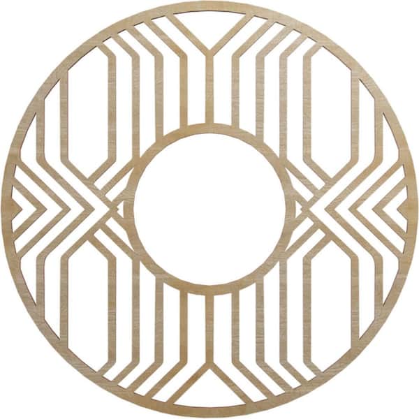 20 in. x 20 in. x 1/4 in. Empire Wood Fretwork Pierced Ceiling Medallion, Hickory