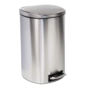 13.2 Gal. Stainless Steel Soft-Close Step Trash Can with Lid