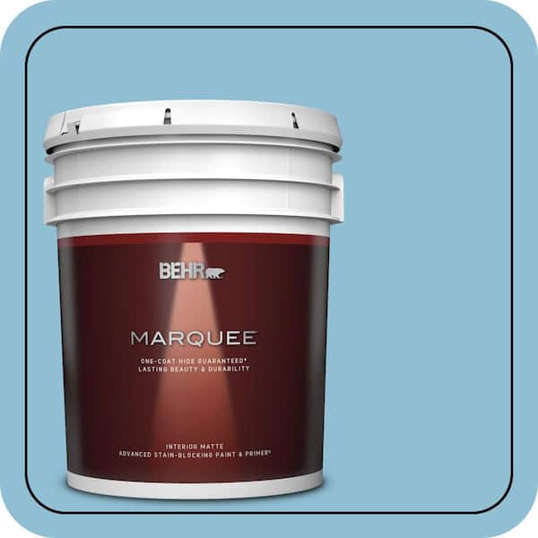 BEHR MARQUEE 5 gal. #M490-3 Speedboat One-Coat Hide Matte Interior Paint & Primer