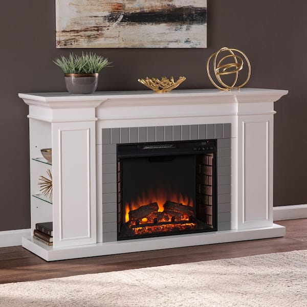 Southern Enterprises Temima 23 in. Electric Fireplace in White
