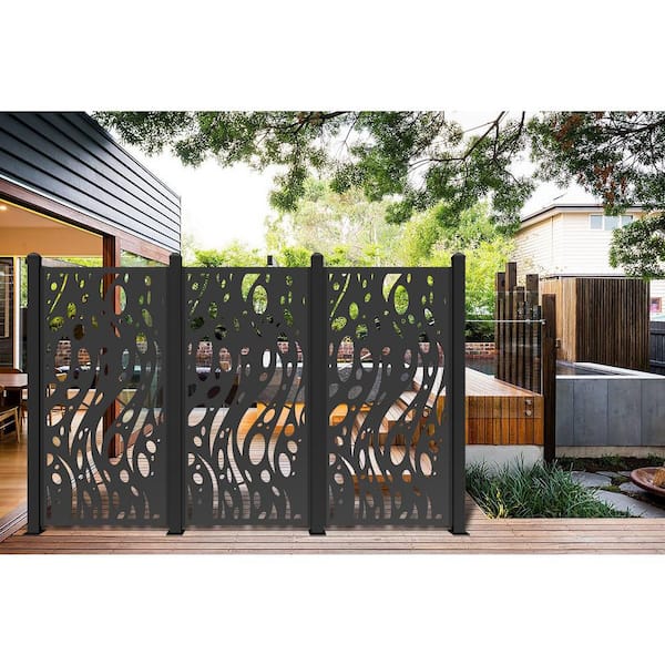 Update More Than 160 Decorative Metal Privacy Fence Panels Super Hot   Black Ejoy Garden Fencing Pepanel Vps104 B 3pc 31 600 