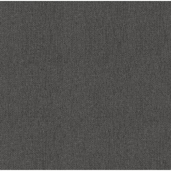 A-Street Prints Sydney Charcoal Faux Linen Wallpaper Border Sample
