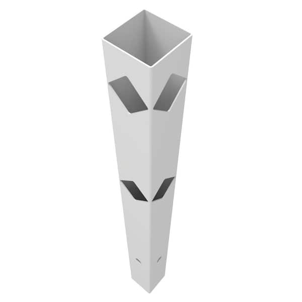 Barrette Outdoor Living 5 in. x 5 in. x 60 in. White Vinyl Fence Corner Post