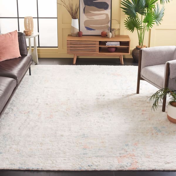 Tribeca 9 ft. x 12 ft. Blue/Rust Abstract Area Rug