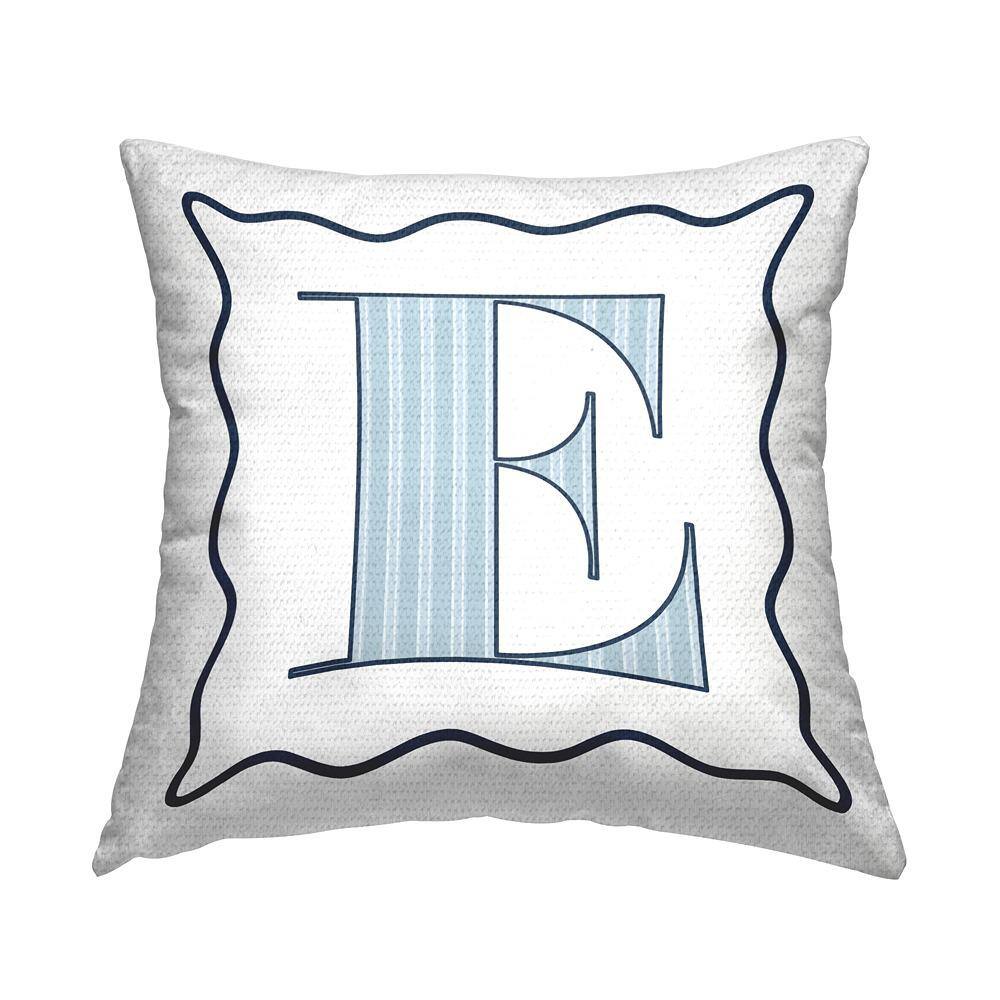 Polka Dot Blue Letter E Square Outdoor Throw Pillow price history on PriceWatchPro