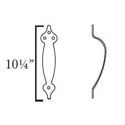 Black Metal Spade Barn Door Pull Handle