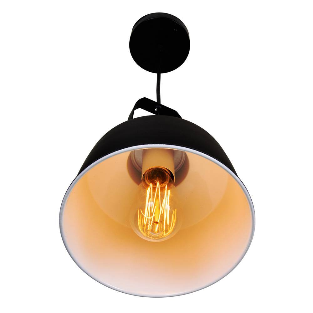 Elisa Mini Crystal-Embellished 9" Black Metal Pendant Light