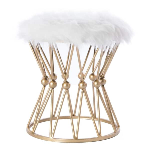 Fur top stool new arrivals