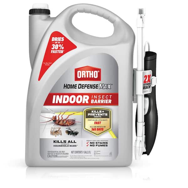Home Defense Max Indoor Insect Barrier 1 gal. Ready-to-Use Spray Insect Killer with Extended Reach Comfort Wand